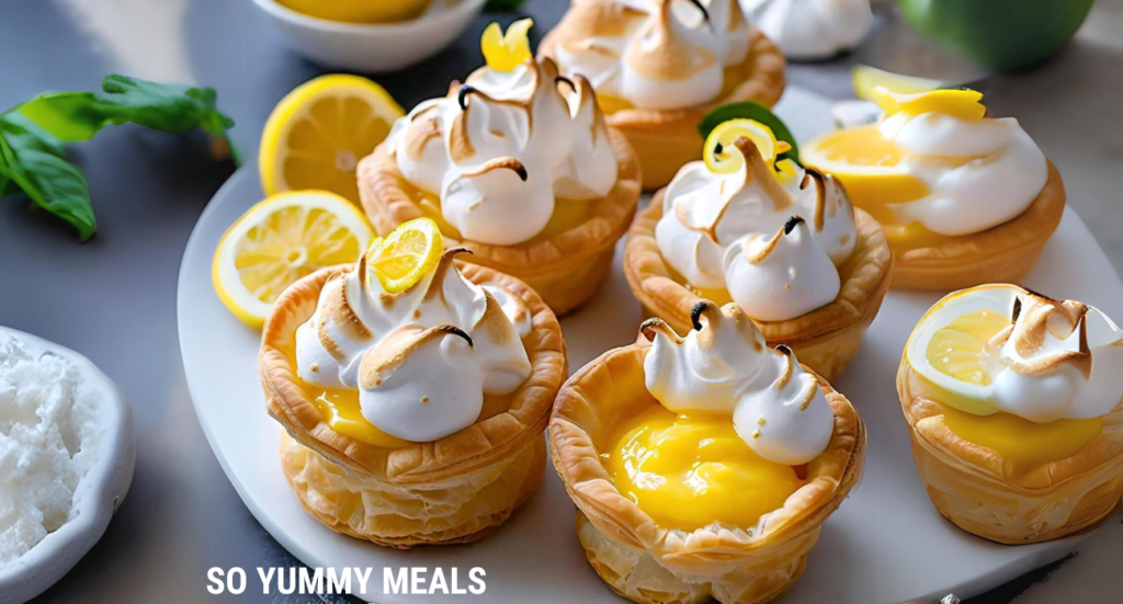 Lemon Meringue Puff Pastry Cups