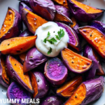 Roasted Purple Sweet Potato Wedges