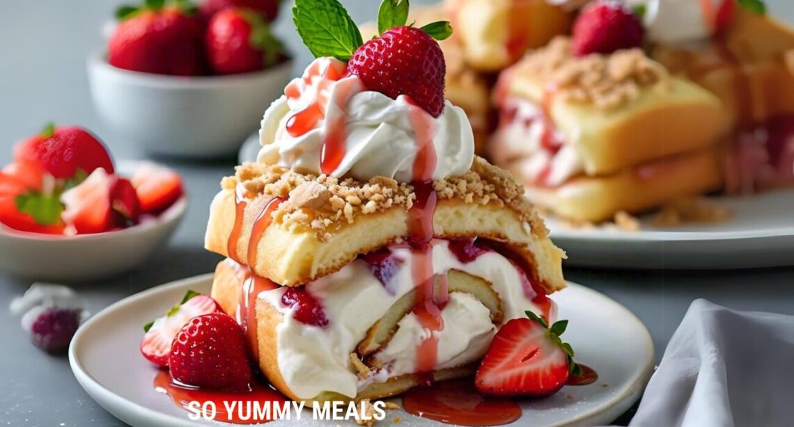 Strawberry Shortcake Cheesecake Rolls