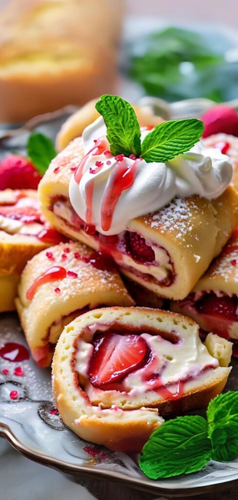 Strawberry Shortcake Cheesecake Rolls